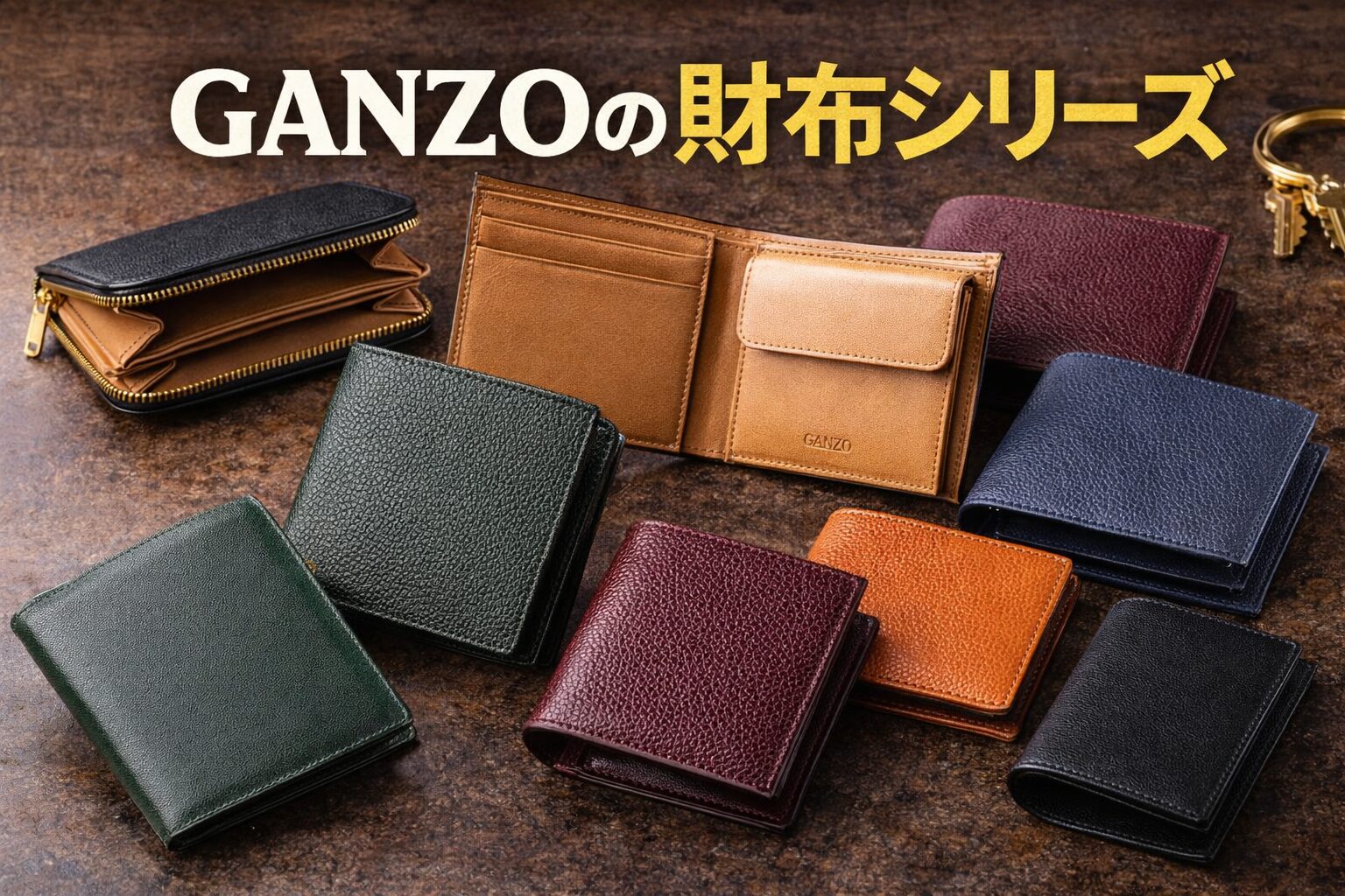 ガンゾ(GANZO)の二つ折り財布